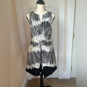 Halston Heritage Black & White Sleeveless Dress-NWT